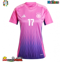 Camisa de Futebol Alemanha Florian Wirtz #17 Equipamento Secundário Mulheres Europeu 2024 Manga Curta